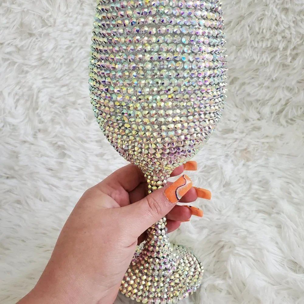 Bling Wine Glass, Rhinestone Tumbler, Bedazzled Cup